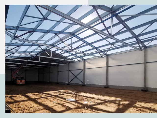 Строительство сенохранилищ в Октябрьском