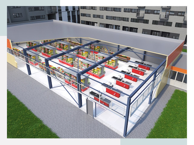 Строительство магазинов в Октябрьский от 621 руб. за м²