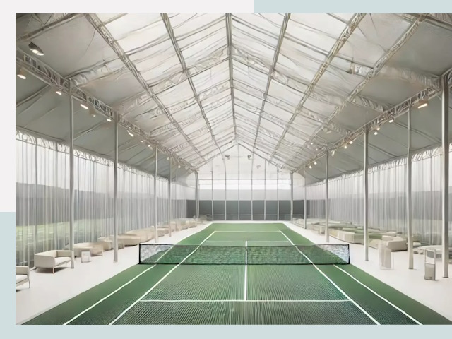 Строительство теннисных кортов в Октябрьском