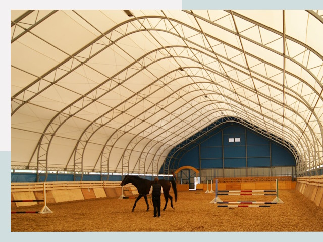 Строительство конных манежей в Октябрьском