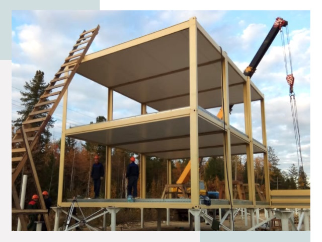 Строительство модульных здания Октябрьский