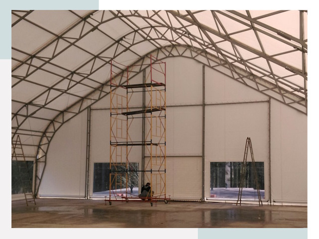 Шатровые ангары в Октябрьском