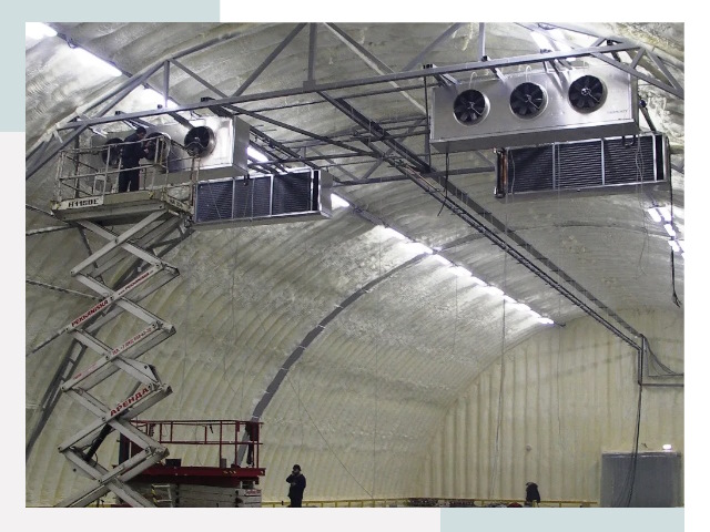 Оснащение ангаров в Октябрьском