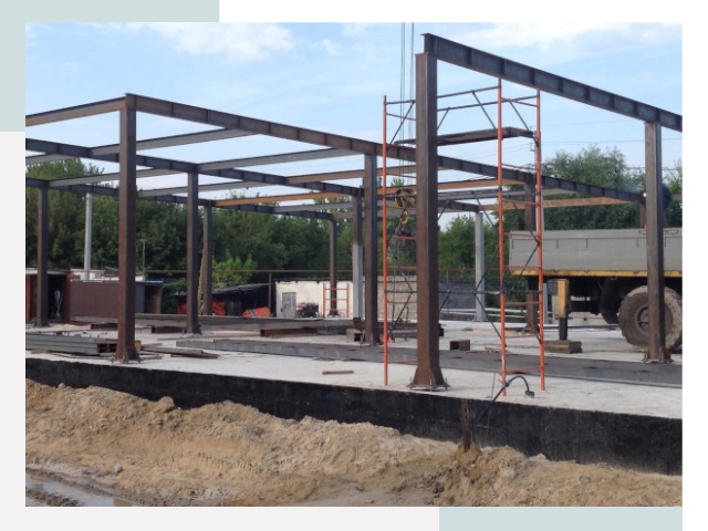 Фундамент для ангаров в Октябрьском