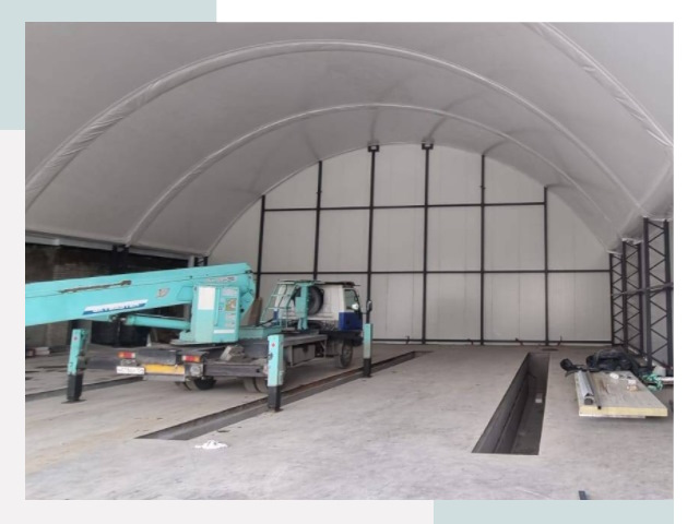 Внутреннее оснащение ангаров в Октябрьском