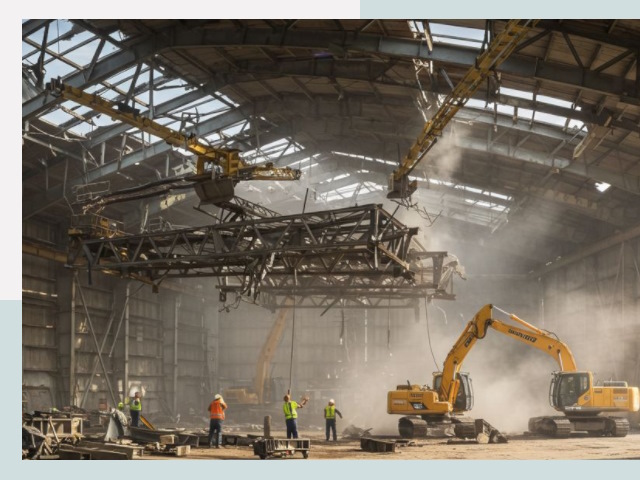 Демонтаж ангаров в Октябрьском от 621 руб. за м²