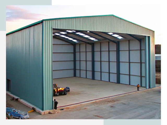 Строительство ангаров в Октябрьском