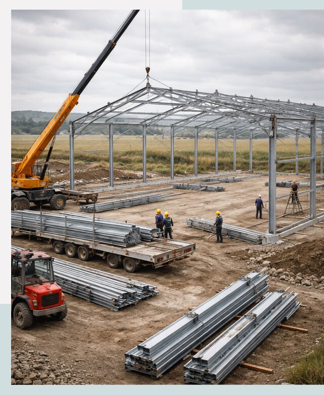 Строительство ангаров для сельхозтехники в Октябрьском под ключ