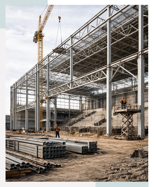 Строительство спортивных комплексов в Октябрьском от 31071 р. | СтальСтрой-Ктб